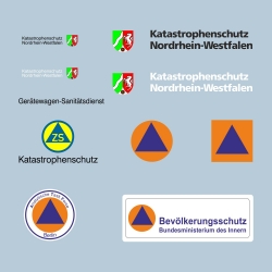 Katastrophenschutz Schriftzüge/Wappen etc.